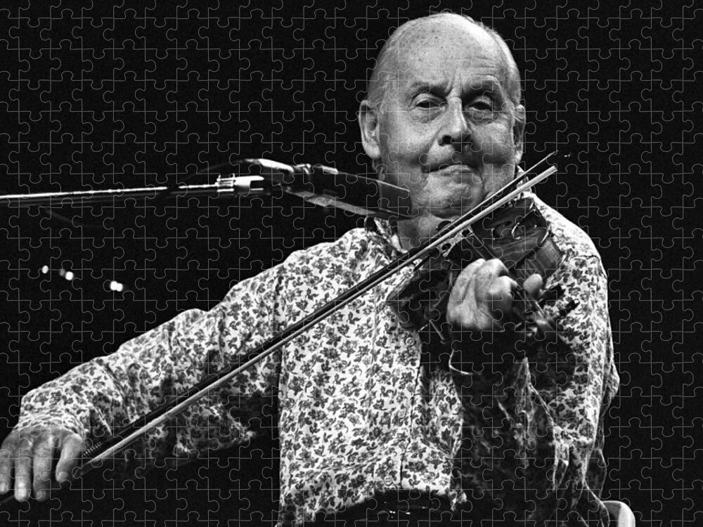 Stephane Grappelli Jigsaw Puzzle featuring the photograph Stephane Grappelli 1 by Dragan Kudjerski