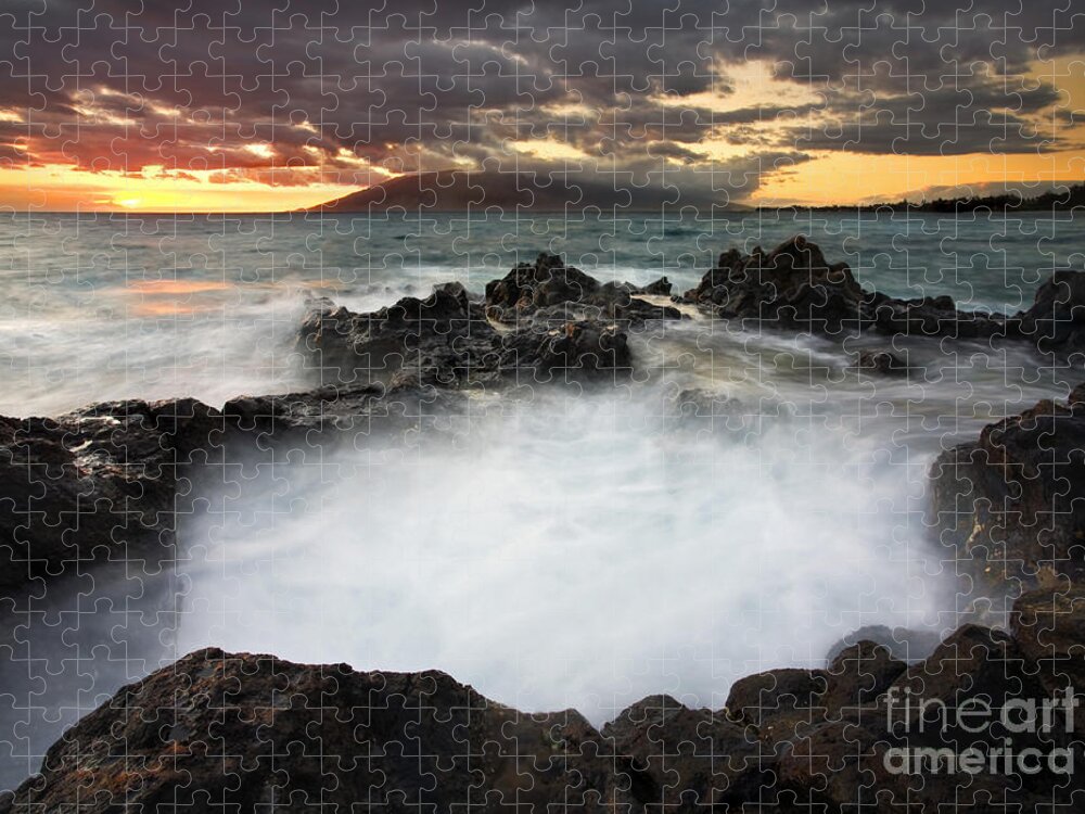 Sunset Jigsaw Puzzle featuring the photograph Sunset Boil by Michael Dawson