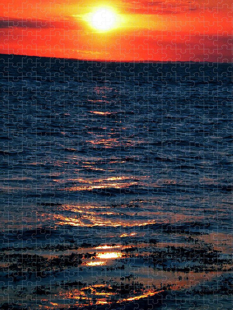 Coletteguggenheim Jigsaw Puzzle featuring the photograph Sunset Denmark Samsoe Island by Colette V Hera Guggenheim