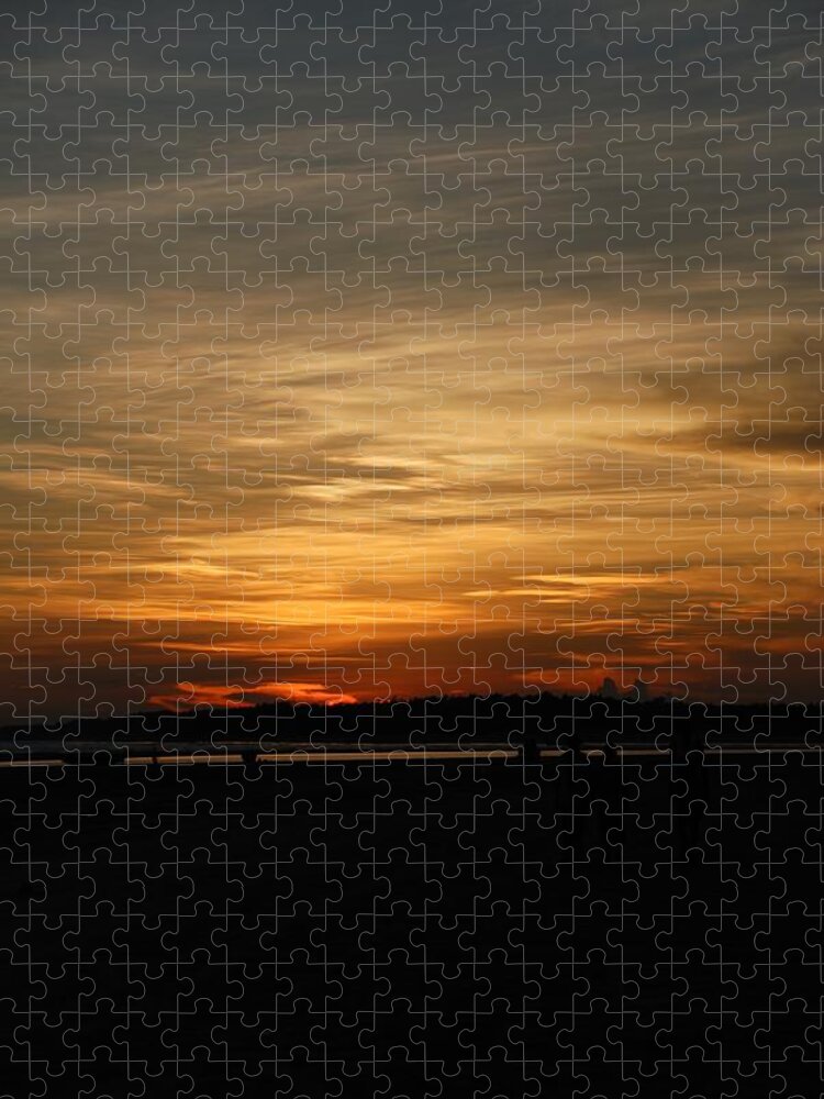 Sunset Jigsaw Puzzle featuring the photograph Sunset in pastels by Fotosas Photography