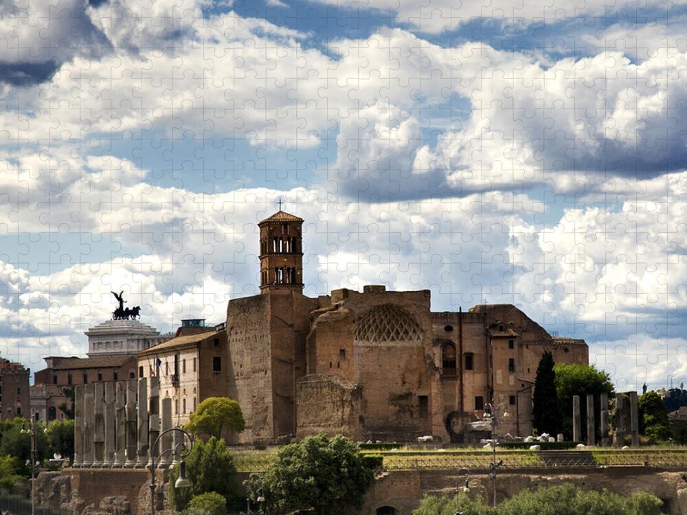 Temple Jigsaw Puzzle featuring the photograph Temple of Venus and Roma by Fabrizio Troiani