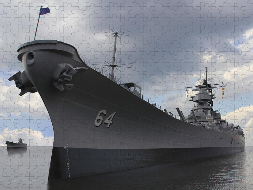 Battleship Jigsaw Puzzle featuring the photograph The Calm Before the Storm by Mike McGlothlen