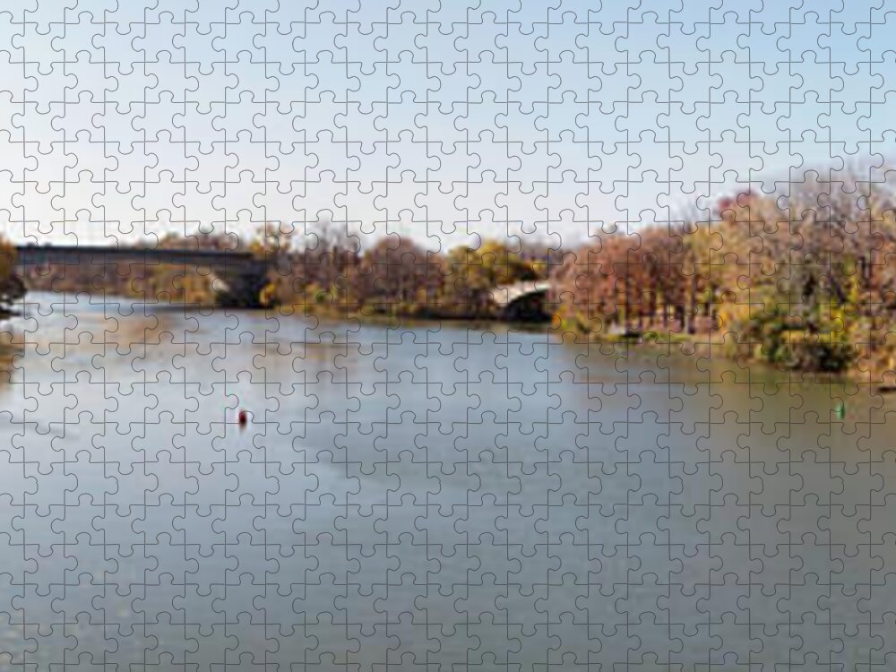 Erie Canal Jigsaw Puzzle featuring the photograph The Erie Canal crossing The Genesee River by William Norton