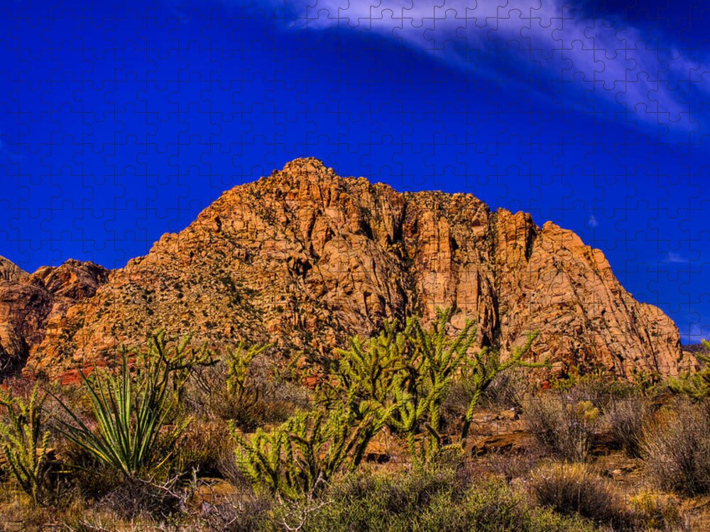 Red Rock Jigsaw Puzzle featuring the photograph The Gorgeous Red Rock Canyon by David Patterson