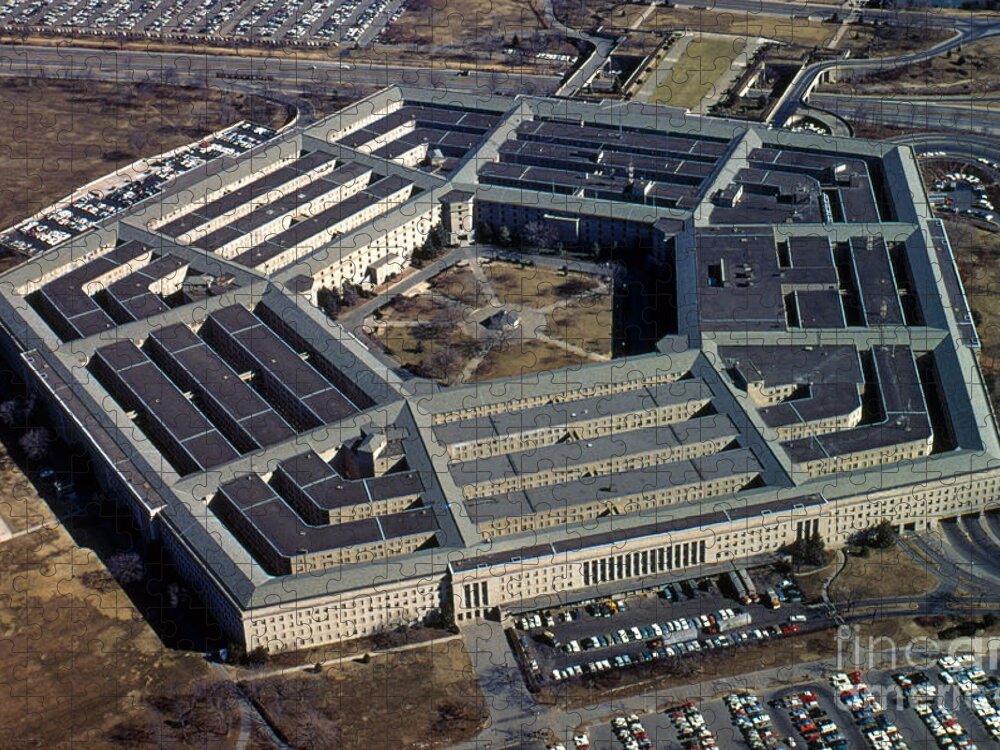 Pentagon Jigsaw Puzzle featuring the photograph The Pentagon by Photo Researchers