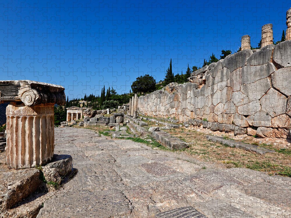 Ancient Jigsaw Puzzle featuring the photograph The Sacred Way - Delphi by Constantinos Iliopoulos