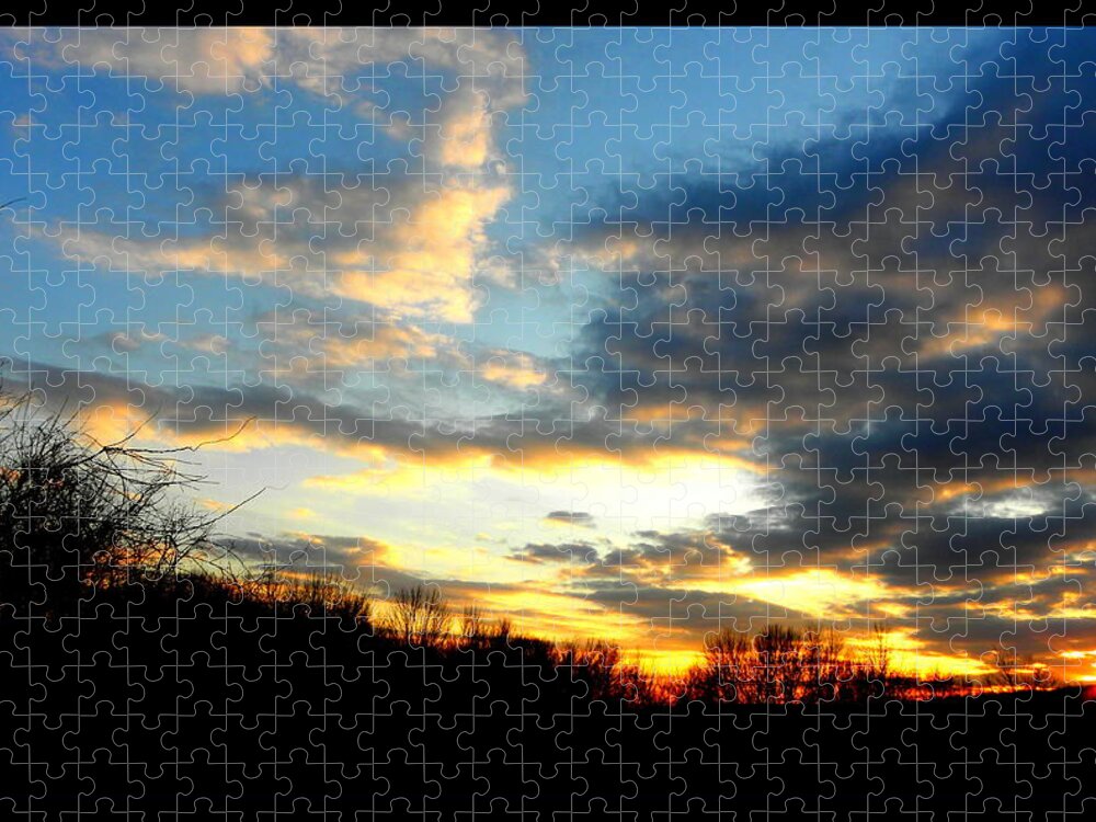 Sunset Jigsaw Puzzle featuring the photograph The sky is on fire by Kim Galluzzo
