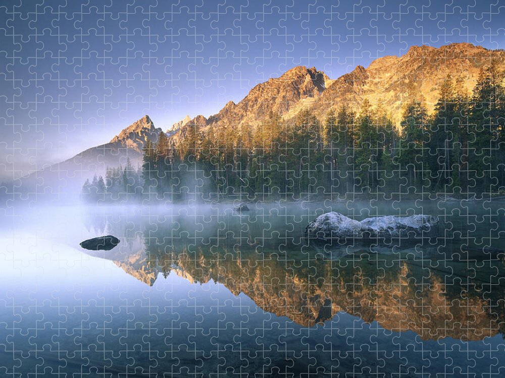 00174969 Jigsaw Puzzle featuring the photograph The Teton Range At String Lake Grand by Tim Fitzharris
