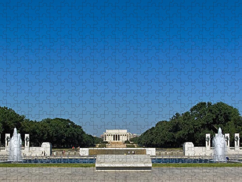 Scenic Jigsaw Puzzle featuring the photograph The World War II Memorial Panorama DS027 by Gerry Gantt