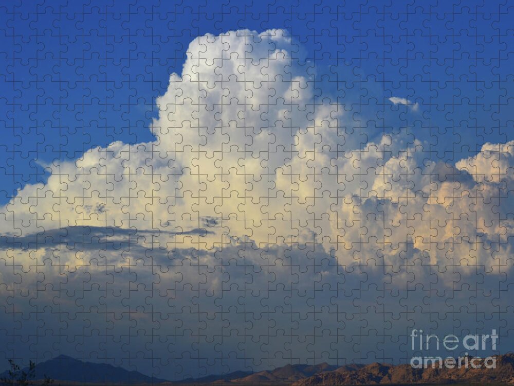 Cumulonimbus Cloud Jigsaw Puzzle featuring the photograph Thunderhead by Suzette Kallen