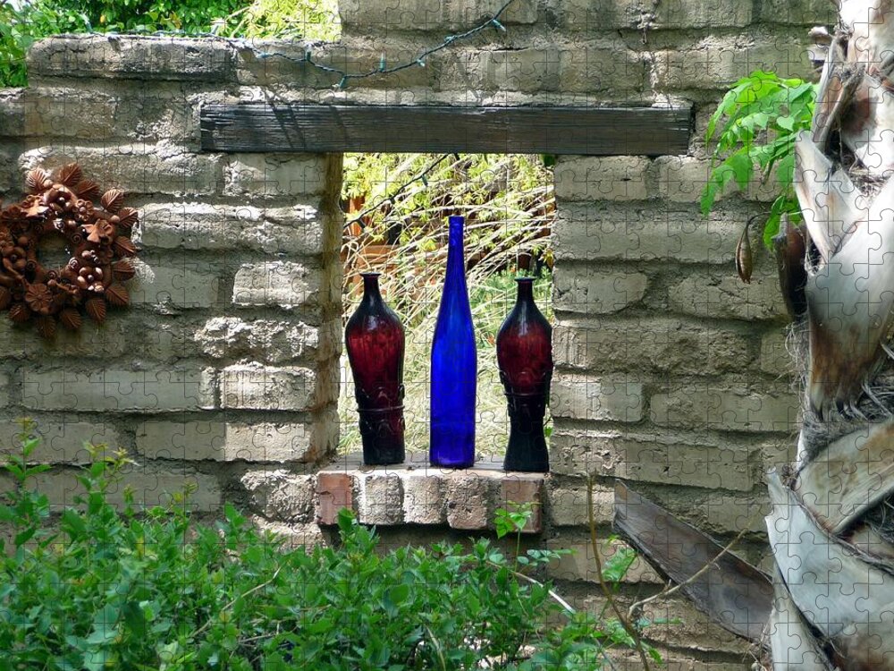 Bottles Jigsaw Puzzle featuring the photograph Tres Amigoes by Jo Sheehan