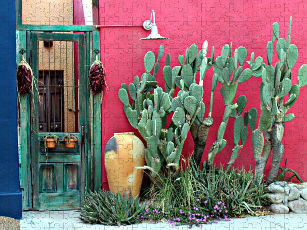 Doors Jigsaw Puzzle featuring the photograph Tucson Doorway by Jo Sheehan