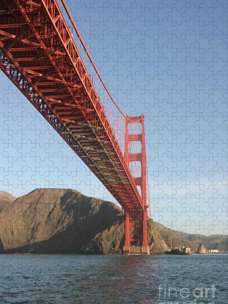 Golden Gate Bridge Jigsaw Puzzle featuring the photograph Under The Gate by Mitch Shindelbower