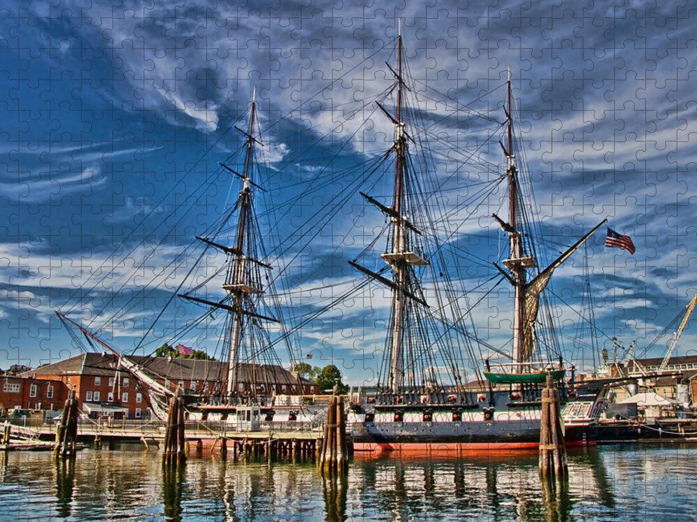 Ship Jigsaw Puzzle featuring the photograph USS Constitution-Boston by Joann Vitali