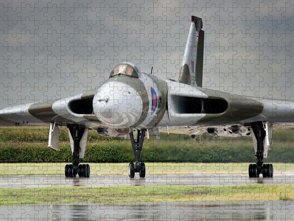 Avro Jigsaw Puzzle featuring the photograph Vulcan thunder by Ian Merton