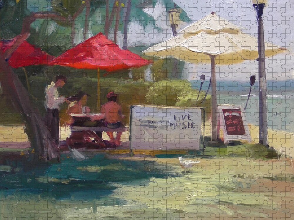 Hawaii Jigsaw Puzzle featuring the painting Waikiki Hotspot by Richard Robinson