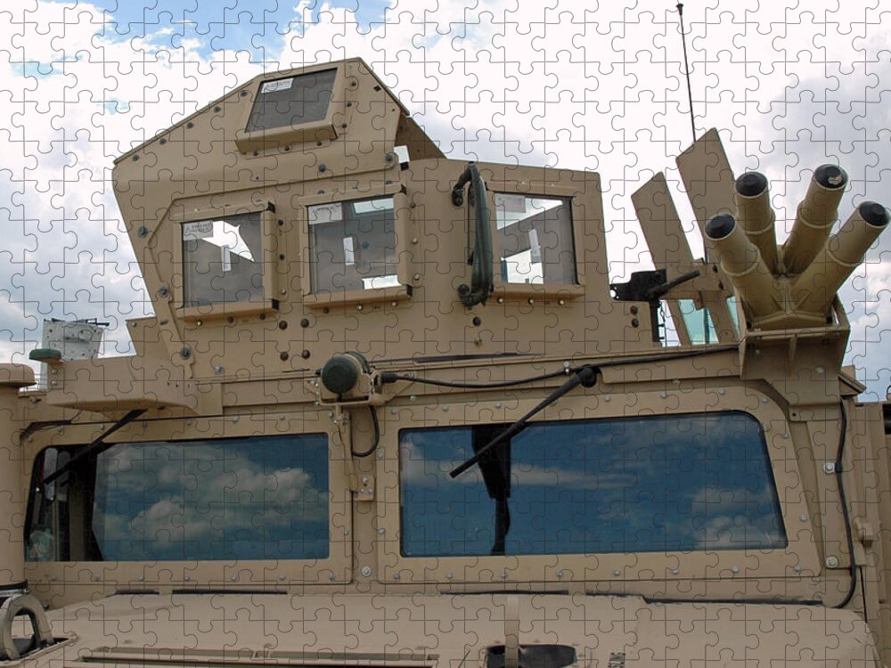 Usa Jigsaw Puzzle featuring the photograph War Armed Vehicle by LeeAnn McLaneGoetz McLaneGoetzStudioLLCcom