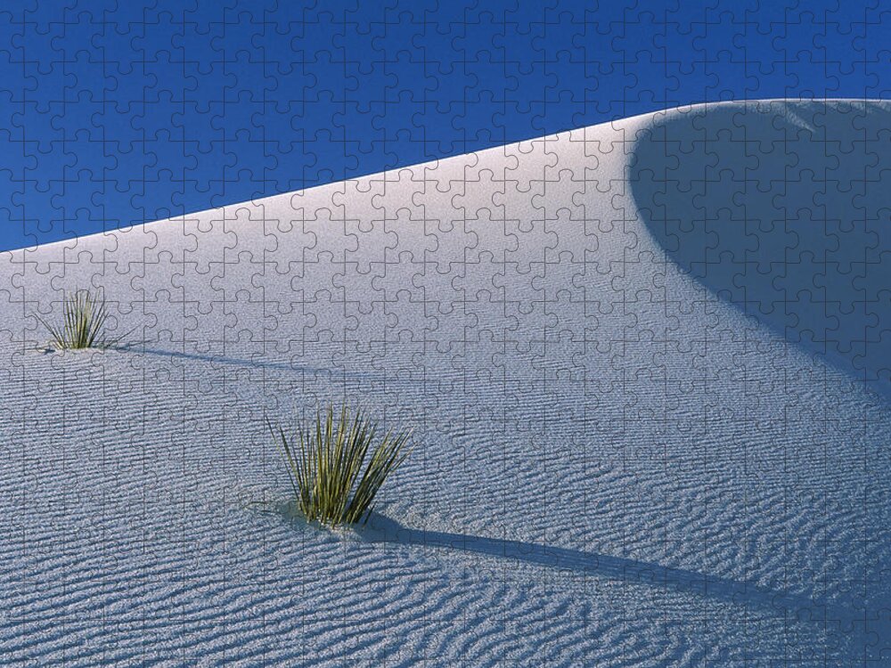 Mp Jigsaw Puzzle featuring the photograph White Dunes In Gypsum Dune Field, White by Konrad Wothe
