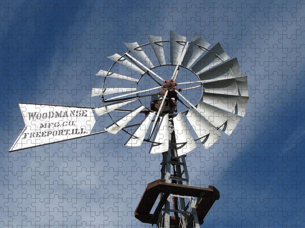 Farm Jigsaw Puzzle featuring the photograph Woodmanse Windmill by Keith Stokes