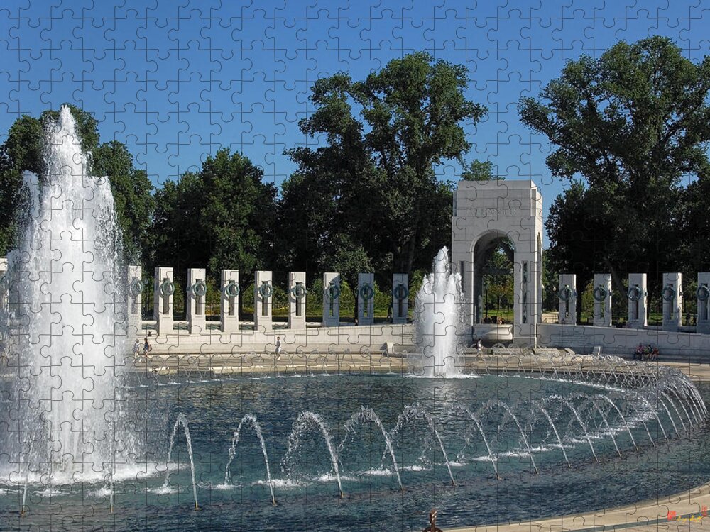 Scenic Jigsaw Puzzle featuring the photograph World War II Memorial--Atlantic Pavilion DS039 by Gerry Gantt