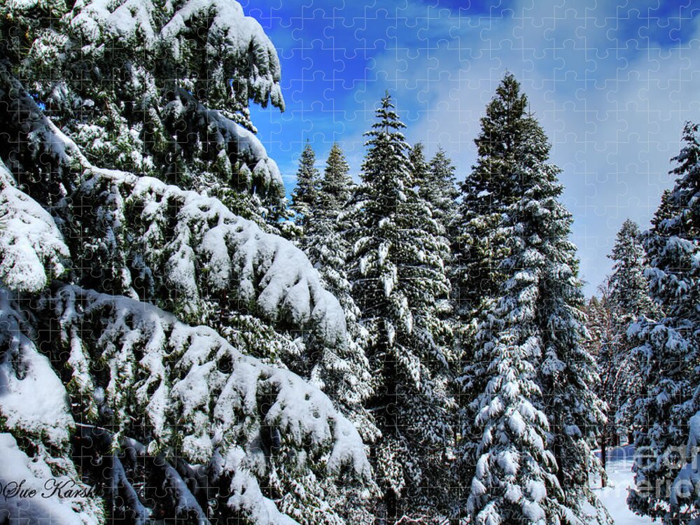Snow Jigsaw Puzzle featuring the photograph Yosemite Snow by Sue Karski