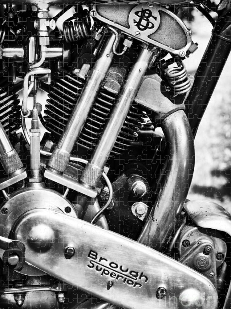 Brough Superior Jigsaw Puzzle featuring the photograph Brough Superior SS100 Engine by Tim Gainey