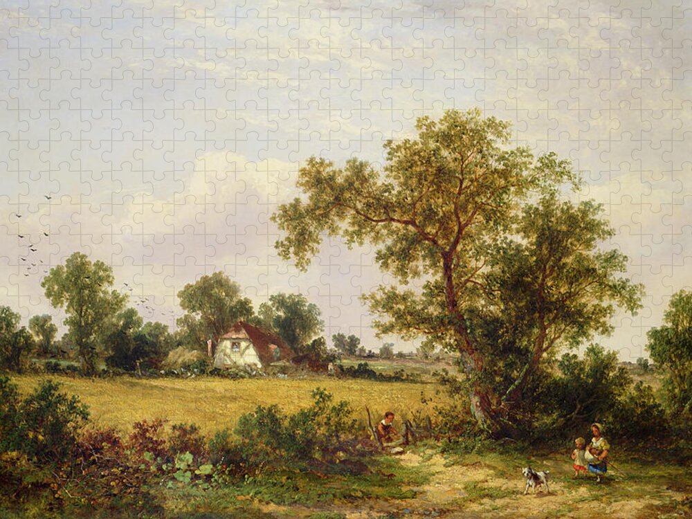 Essex Jigsaw Puzzle featuring the painting Essex Landscape by James Edwin Meadows