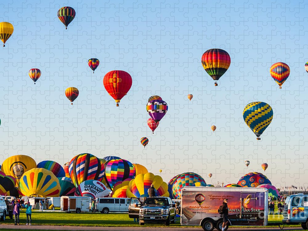  Multiple Hot Air Balloons Jigsaw Puzzle featuring the photograph Multiple Hot air Balloons by Charles McCleanon