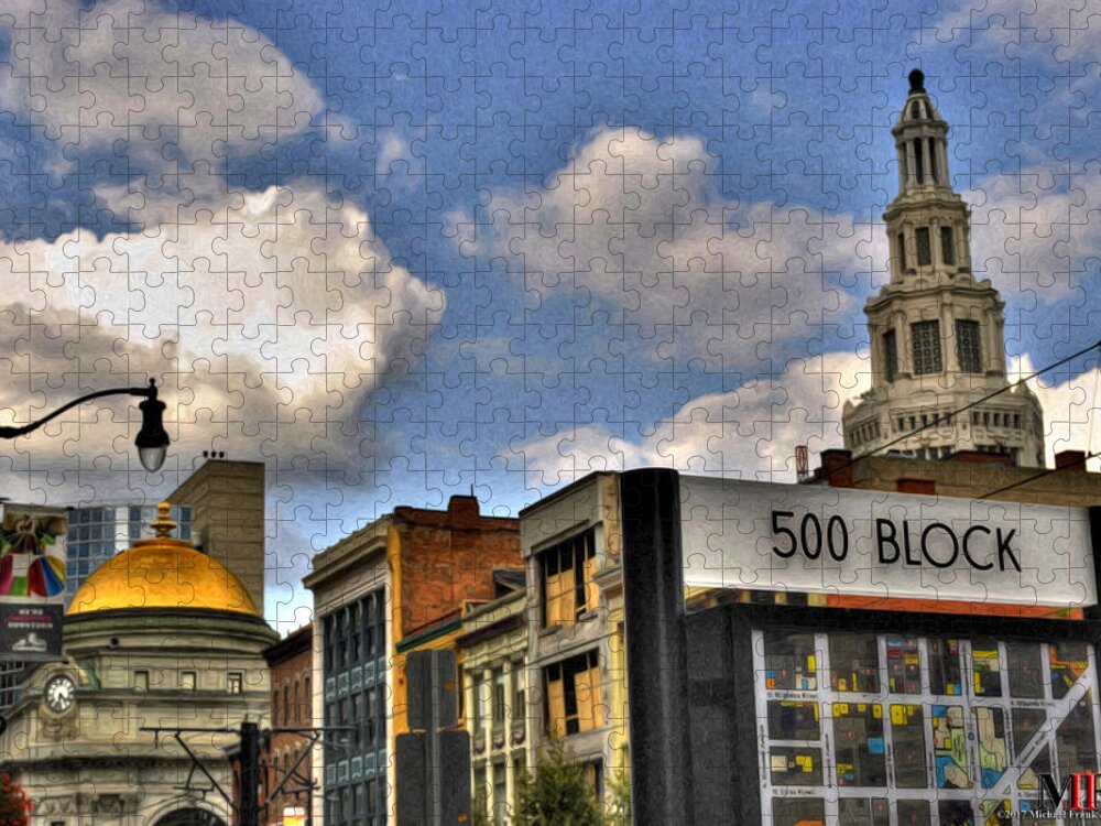 Buffalo Jigsaw Puzzle featuring the photograph 01 ADMIRATION of the QUEENS ARCHITECTURE by Michael Frank Jr