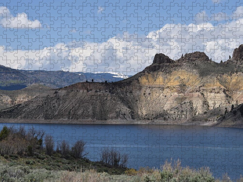 Blue Mesa Lake Jigsaw Puzzle featuring the photograph Blue Mesa Lake Gunnison CO by Margarethe Binkley