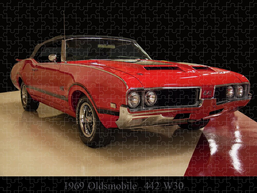 1969 Oldsmobile 442 W 30 Jigsaw Puzzle featuring the photograph 1969 Oldsmobile 442 W 30 #2 by Flees Photos