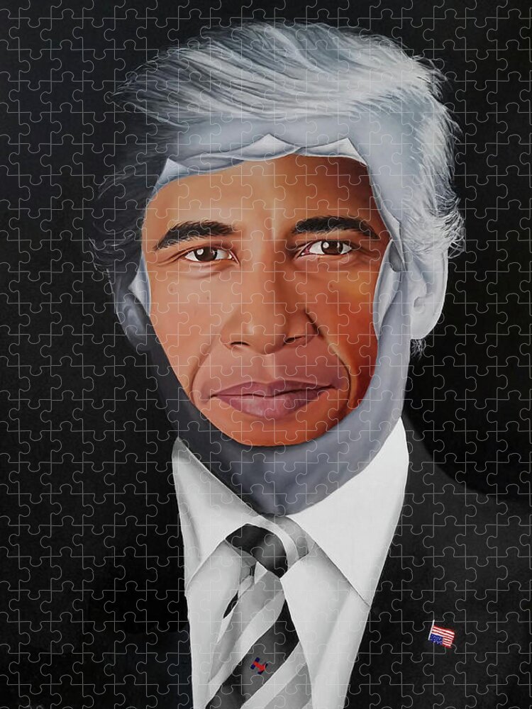 President Jigsaw Puzzle featuring the painting 45's Obsession by Vic Ritchey