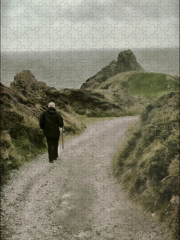 Gravel Jigsaw Puzzle featuring the photograph A Soft Day For A Walk #1 by Peggy Dietz