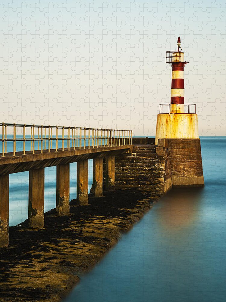 Pier Jigsaw Puzzle featuring the photograph Amble Pier. #2 by John Paul Cullen