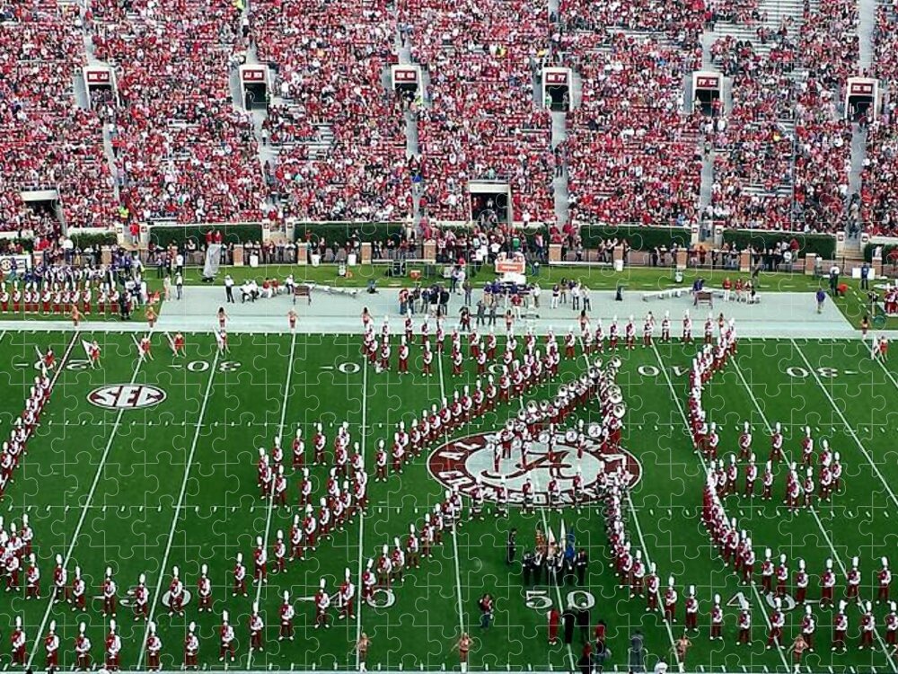 Gameday Jigsaw Puzzle featuring the photograph Bama Script A #1 by Kenny Glover