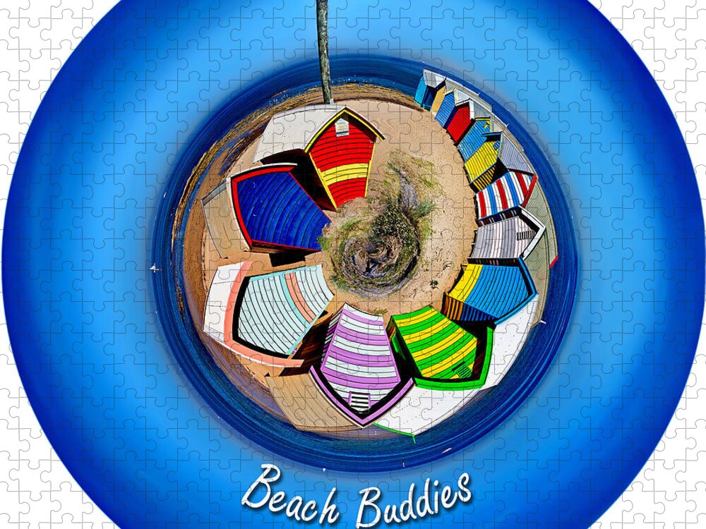 Beach Huts Jigsaw Puzzle featuring the photograph Beach Buddies by Az Jackson