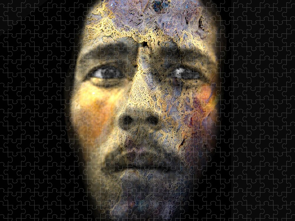 Faces Jigsaw Puzzle featuring the digital art Bob Marley #1 by Walter Neal