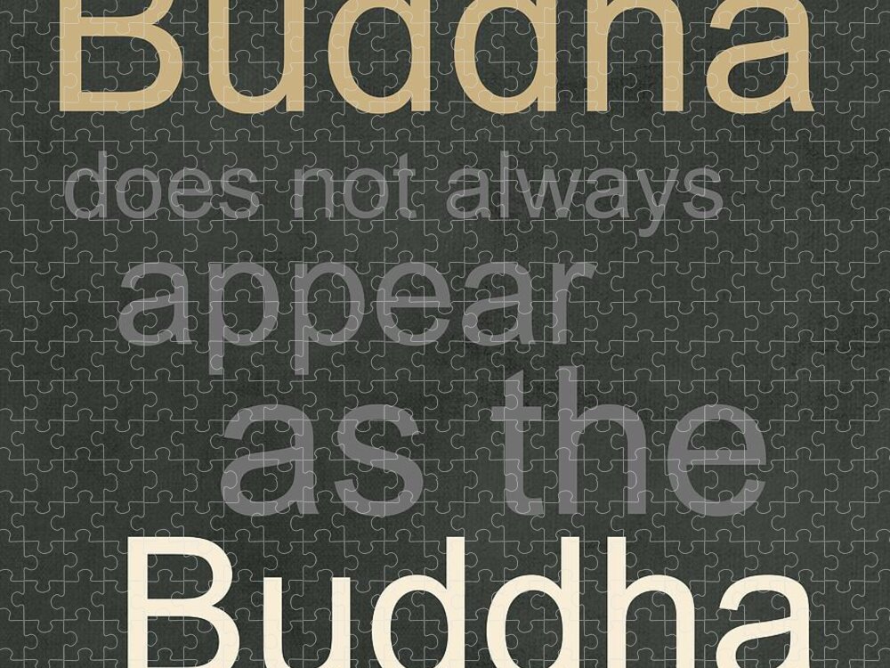 Buddha Jigsaw Puzzle featuring the mixed media Buddha by Linda Woods