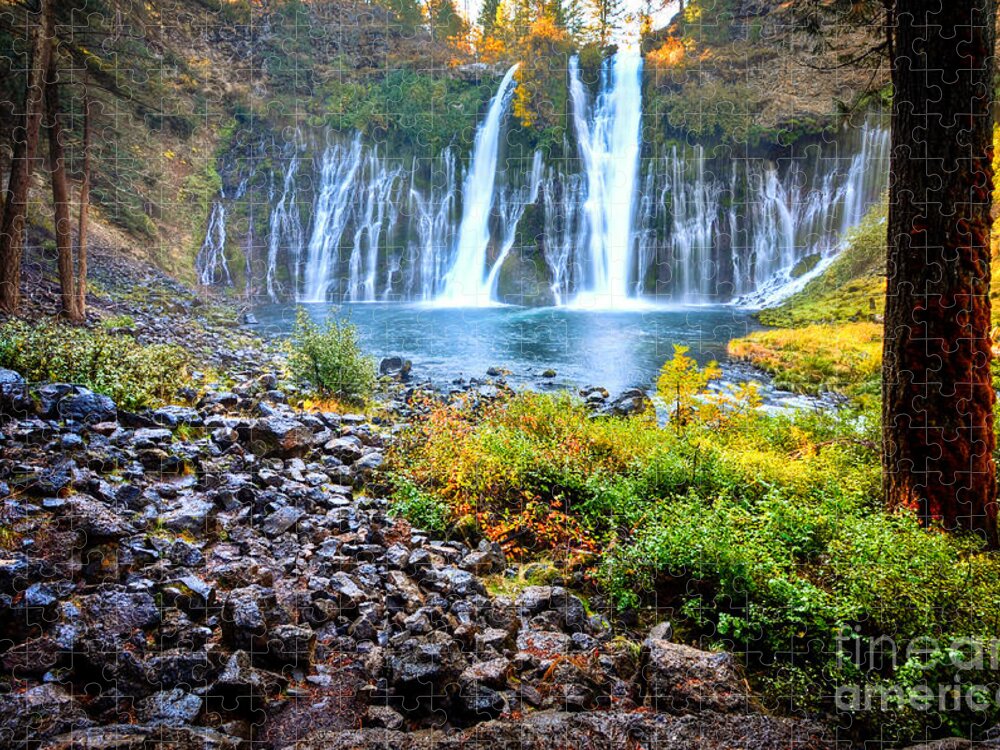 Burney Falls Jigsaw Puzzle featuring the photograph Burney Falls #1 by Kelly Wade