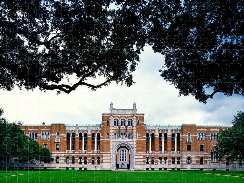 Hdr Jigsaw Puzzle featuring the photograph Campus Of Rice University #2 by Mountain Dreams