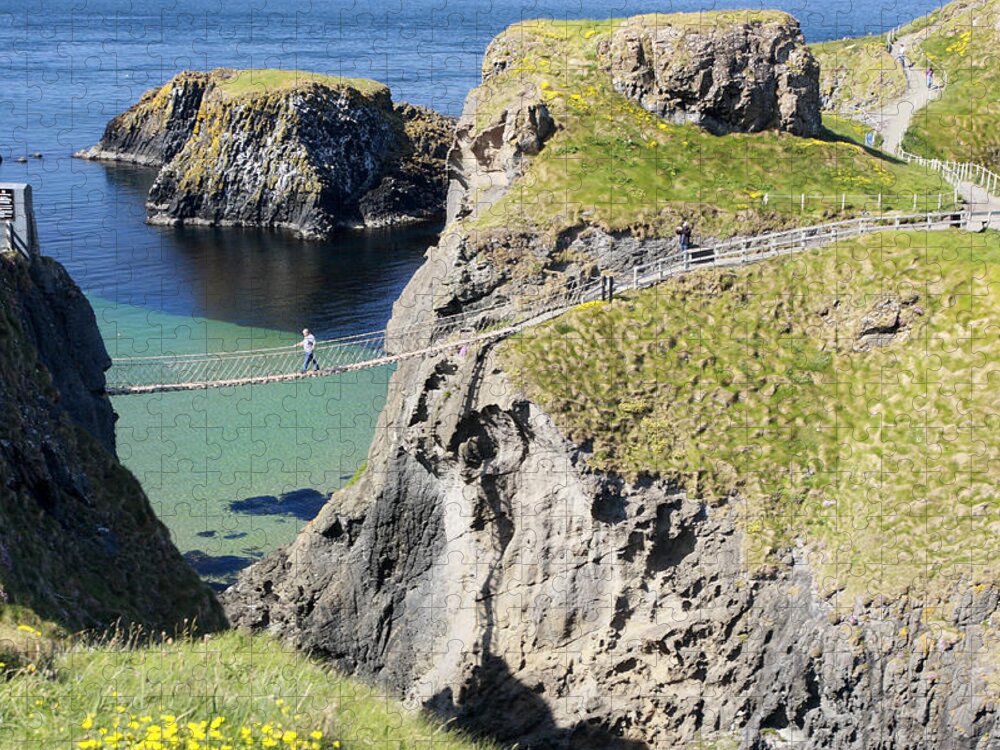 Carrick-a-rede rope bridge Northern Ireland #1 Jigsaw Puzzle by