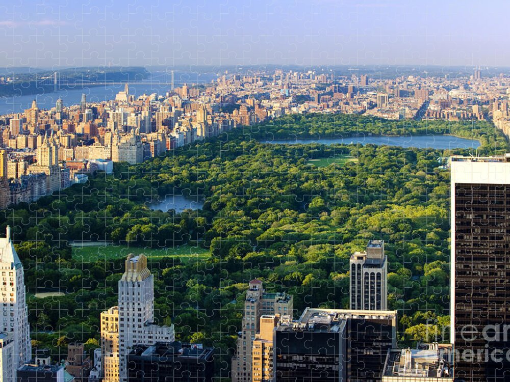 New York Jigsaw Puzzle featuring the photograph Central Park by Brian Jannsen