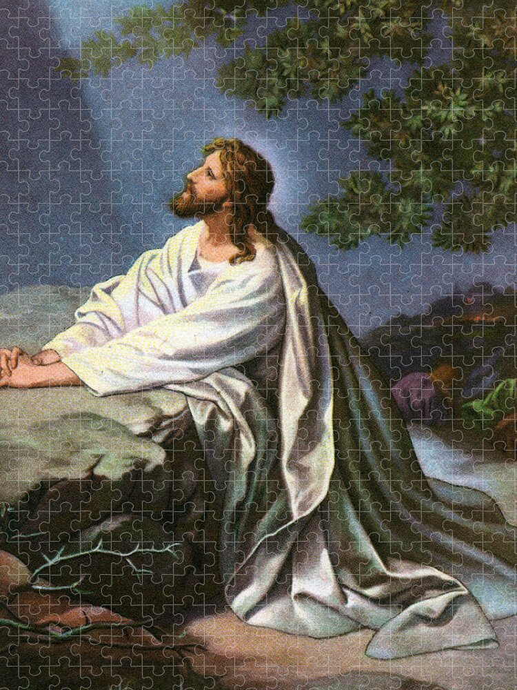 Christ in Garden of Gethsemane Jigsaw Puzzle by Heinrich Hofmann -