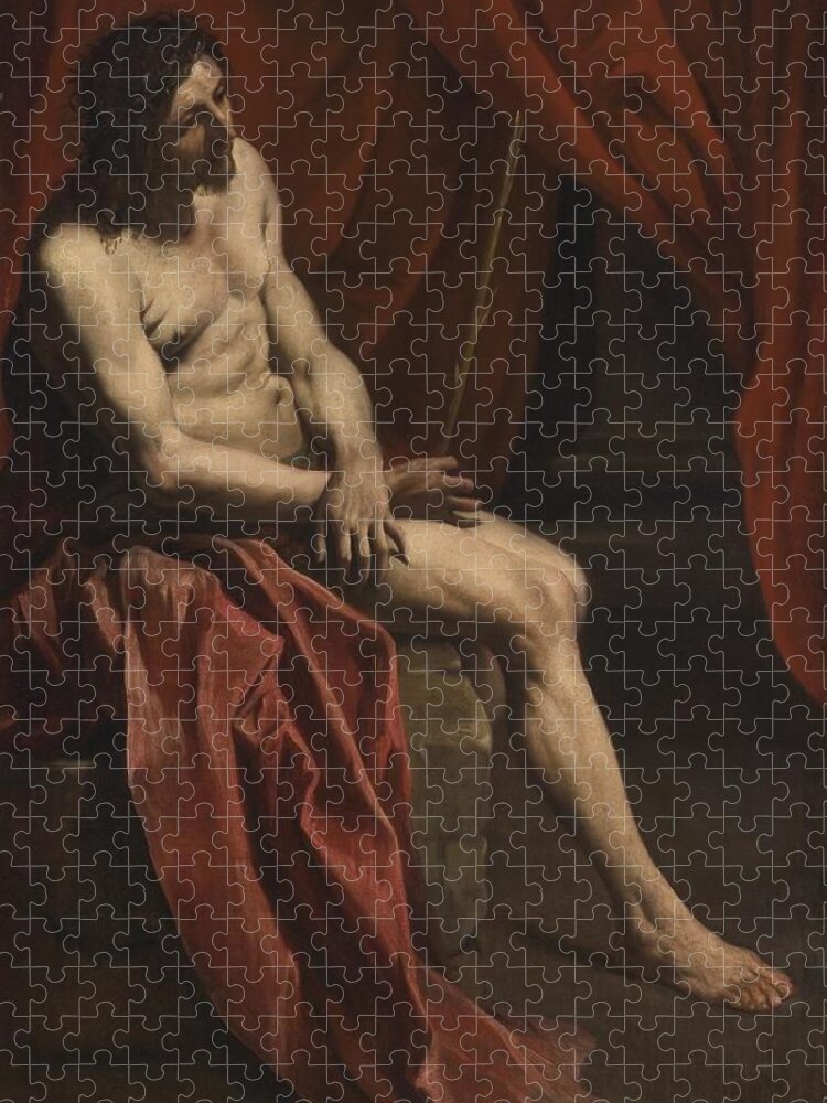 Gian Lorenzo Bernini Jigsaw Puzzle featuring the painting Christ Mocked by Troy Caperton