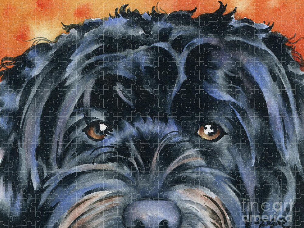 Cockapoo Jigsaw Puzzle featuring the painting Cockapoo #1 by David Rogers