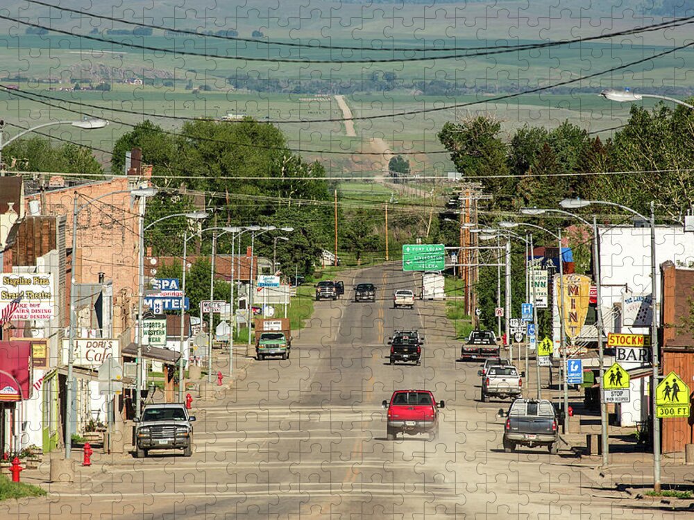White Sulphur Springs Jigsaw Puzzle featuring the photograph Dusty Mountain Town by Todd Klassy