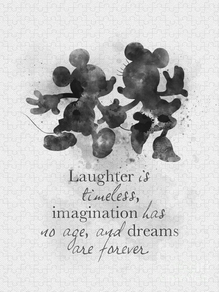 Quote Jigsaw Puzzle featuring the mixed media Dreams are Forever black and white #1 by My Inspiration