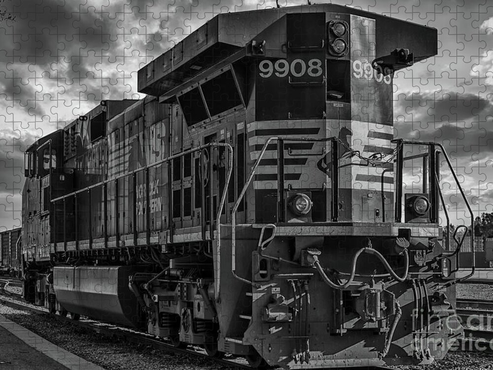 Train Jigsaw Puzzle featuring the photograph Engine 9908 #1 by Dale Powell