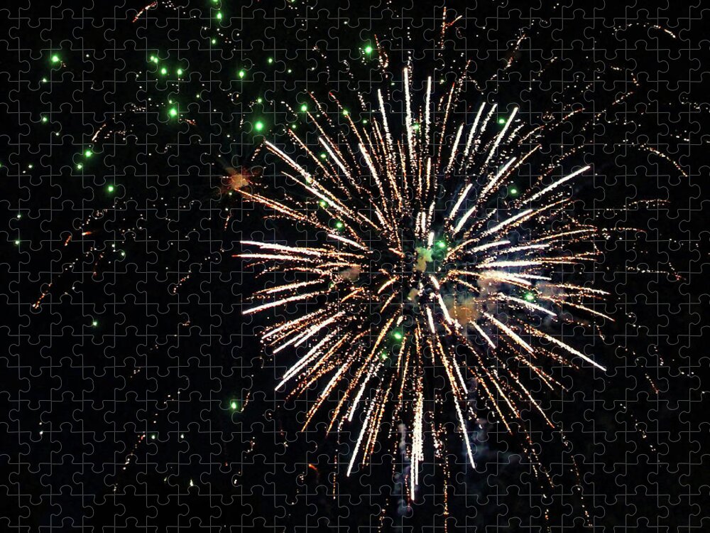 Night Jigsaw Puzzle featuring the photograph Fireworks2 by Doolittle Photography and Art