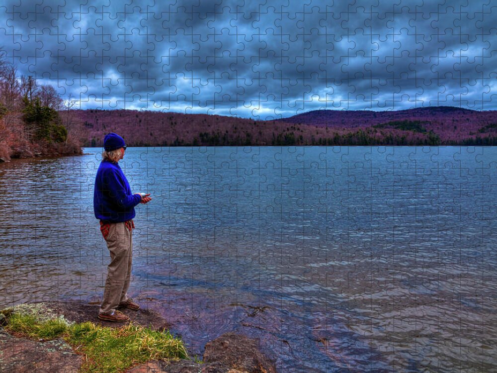 Fishing Limekiln Lake Jigsaw Puzzle featuring the photograph Fishing Limekiln Lake #1 by David Patterson
